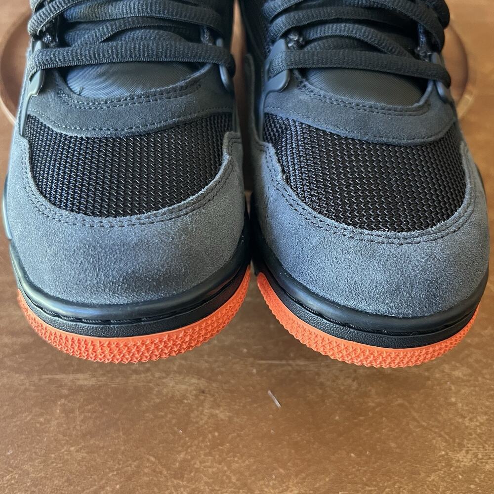 Air Jordan 4 RM Black Gray Starfish Low Shoes Sneakers Mens Sizes 11 - Picture 9 of 16